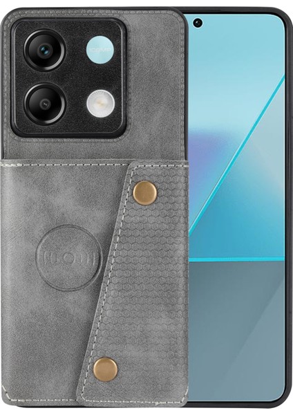 Xiaomi Redmi Için Note 13 Pro 5g Case Pu Deri+Tpu Kart Tutucu Grey ile Telefon Kapağı (Yurt Dışından)