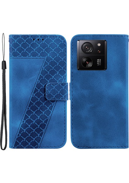 Xiaomi 13T/13T Pro/redmi K60 Ultra Kılıf Anti-Fall Deri Cüzdan Stand Telefon Kapak-Dark Blue (Yurt Dışından)