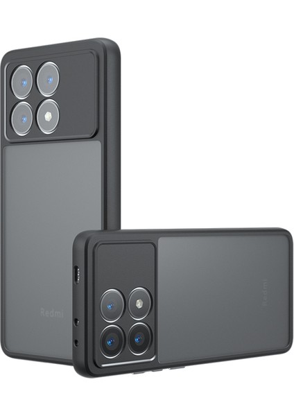Xiaomi Redmi K70E Için 5g Mat Kılıf 2-1 Arada Cilt Touch Tpu+Pc Cep Telefonu Kapak Konsparent Siyah (Yurt Dışından)