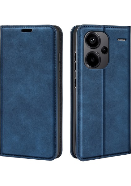 Xiaomi Redmi Için Note 13 Pro+ 5g Case Pu Deri Deri Touch Telefon Cüzdan Kapak Mavisi (Yurt Dışından)