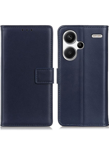 Xiaomi Redmi Için Note 13 Pro+ 5g Kılıf Pu Pu Deri Katlama Stand Cep Telefonu Kapak Mavisi (Yurt Dışından)