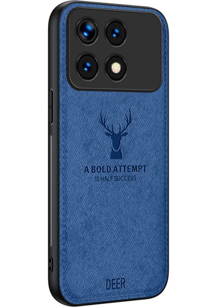 Xiaomi Için Redmi K70E 5g Koruyucu Kapak Geyik Deseni Damla Geçiren Koruma Telefon Vaka-Mavisi (Yurt Dışından)