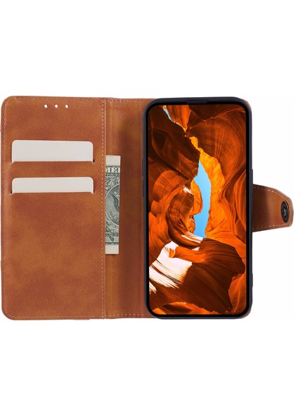 Xiaomi Redmi Için Note 13 Pro 5g Case Çılgın At Dokusu Pu Deri Kabuk Cüzdan-Brown (Yurt Dışından)