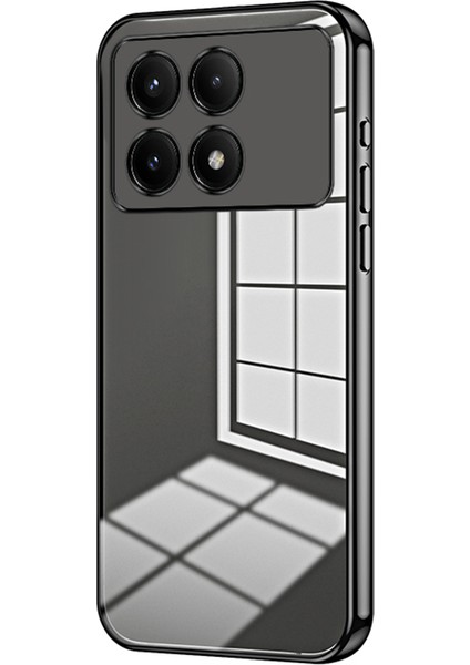 Xiaomi Redmi Için K70E 5g Cep Telefon Kılıfı Yumuşak Tpu Elektrokaplatma Hassas Lens Kesme Arka Kapak Black (Yurt Dışından)