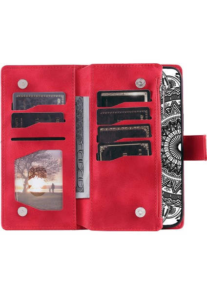 Xiaomi 14 Pro Vasası Için Baskılı Telefon Kapağı Slim Fit Telefon Kabuğu Deri Cüzdan Strap-Red ile (Yurt Dışından) fiyatları