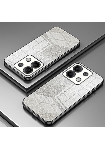 Xiaomi Için Redmi Note 13 5g Glitter Tasarım Tpu Kapak Kesin Kesme Cep Telefonu Kasa-Siyah (Yurt Dışından)