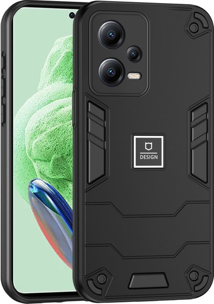 Xiaomi Redmi Için Note 12 5g (Hindistan)/poco X5 5g Case Pc+Tpu Telefon Kapak Black (Yurt Dışından)