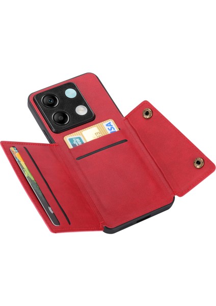 Xiaomi Redmi Için Note 13 Pro 5g Case Pu Deri+Tpu Kart Tutucu-Red ile Telefon Kapağı (Yurt Dışından) fiyatları