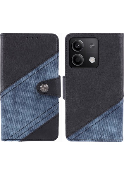 Xiaomi Redmi Için Note 13 Pro 5g Case Çılgın At Dokusu Pu Deri Kabuk Cüzdan-Black (Yurt Dışından)