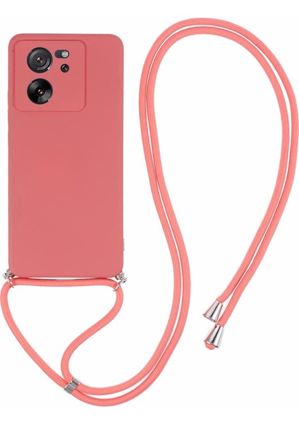 Xiaomi 13T/13T Pro/redmi K60 Ultra Kılıf Yumuşak Fiber Astar Long Lanyard-Hawthorn Red ile Katpu Kapağı (Yurt Dışından)