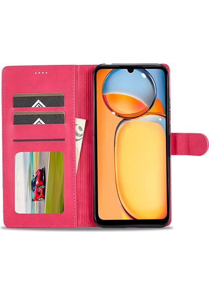 Xiaomi Redmi Için 13C 4g/5g/poco C65 4g Manyetik Telefon Kılıf Buzağı Dokusu Deri Cüzdan Kapak Çizgisi (Yurt Dışından) fiyatları