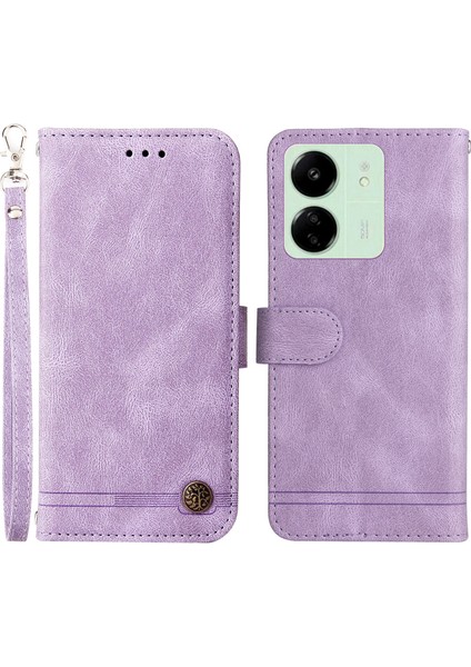 Xiaomi Redmi Için 13C 4g/poco C65 4g Case Cilt Touch Pu Deri Stand Cüzdan Şok Geçirmez Telefon Kabuk Doğumu (Yurt Dışından)