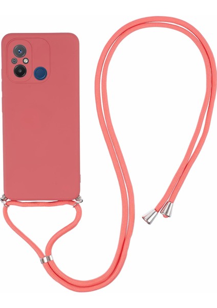 Xiaomi Redmi 12C 4g Kasa Yumuşak Fiber Astar Tpu Tpu Telefon Kapağı Landard-Hawthorn Red ile (Yurt Dışından)