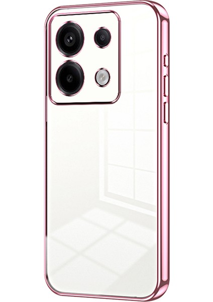 Xiaomi Redmi Için Note 13 Pro 5g Case Kırmızı Dayanıklı Tpu Elektrokaplanmış Hassas Lens Kesme Telefon Kabuk Pembe (Yurt Dışından)