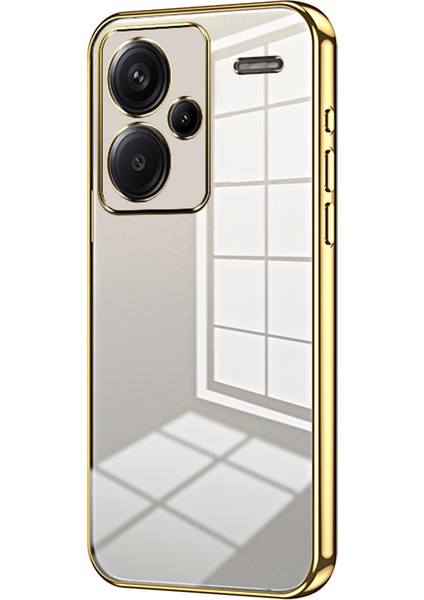 Xiaomi Redmi Için Note 13 Pro+ 5g Kasa Crystal Clear Yumuşak Tpu Telefon Kabuğu Hassas Lens Kesim Gold (Yurt Dışından)