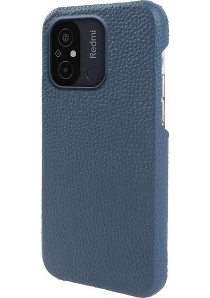 Xiaomi Redmi Için 12C 4g Orijinal Inek Deri Kaplamalı Pc Telefon Kılıfı Litchi Doku Manyetik Kapak Mavisi (Yurt Dışından) fiyatları