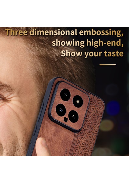 Xiaomi Için 14 Kasa Basılı Pu Deri Kaplı Tpu Telefon Geri Kapak Yeşili (Yurt Dışından) fiyatları