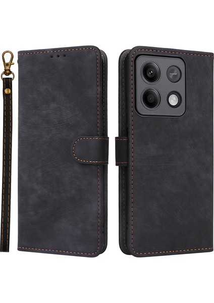 Xiaomi Için Redmi Note 13 5g Cep Telefonu Kılıfı Rfıd Engelleme Koruyucu Kapak Kayış-Black (Yurt Dışından)