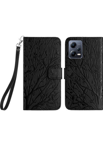 Xiaomi Redmi Için Note 12 Pro 5g/redmi Note 12 Pro Speed ​​5g/poco X5 Pro 5g Kasa Cüzdan Telefon Stand Kapağı Black (Yurt Dışından)