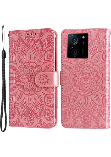 Xiaomi Için Redmi K60 ULTRA/13T/13T Pro Case Cüzdan Anti-Sracratch Pu Deri Manyetik Telefon Kapak Pembe (Yurt Dışından)