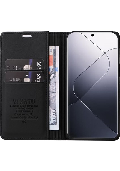 Xiaomi 14 Pro Case Deri Telefon Kapağı Cüzdan ve Kart Yuvası Black (Yurt Dışından) fiyatları