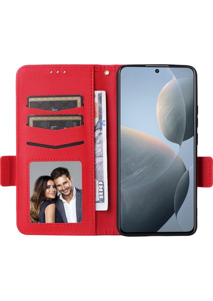 Xiaomi Redmi K70E 5g/poco X6 Pro 5g Deri Kılıf Strap Cüzdan Telefon Kapak-Kırmızı (Yurt Dışından) fiyatları