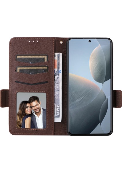 Xiaomi Redmi Için K70E 5g/poco X6 Pro 5g Deri Kılıf Strap Cüzdan Telefonu Kapak-Kahverengi (Yurt Dışından) fiyatları
