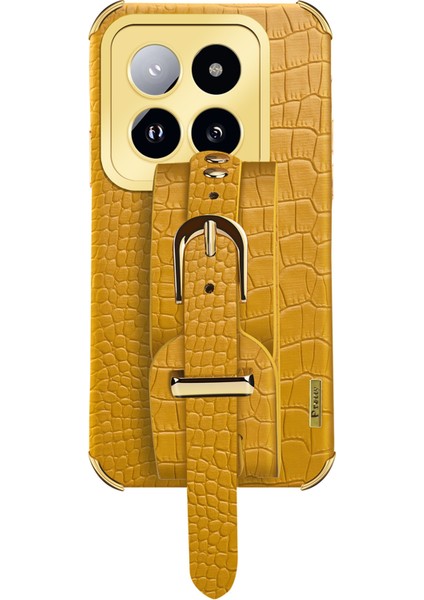 Xiaomi 14 Pro Case Bileklik Elektrokaplatma Hassas Kesme Telefon Kapağını Sarı Sarı (Yurt Dışından) fiyatları