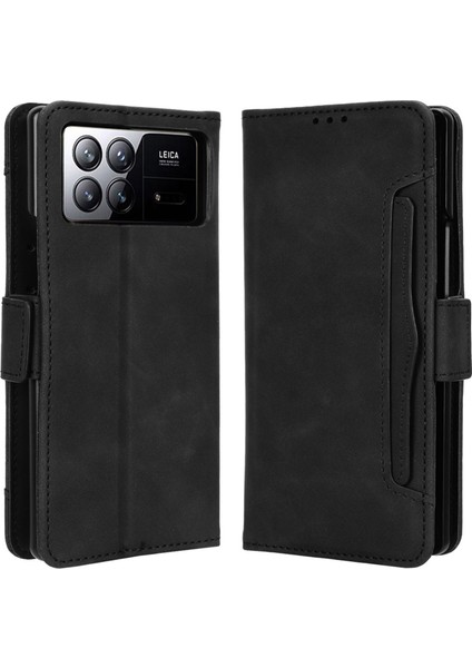 Xiaomi Karışımı Için Kat 3 5g Deri Kasa Standı Cüzdan Katlanır Telefon Kapağı-Siyah (Yurt Dışından)