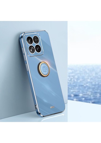 Xiaomi 14 Pro Vaka Elektrokaplanmış Tpu Ring Kickstand Telefon Kapak-Mavisi (Yurt Dışından) fiyatları