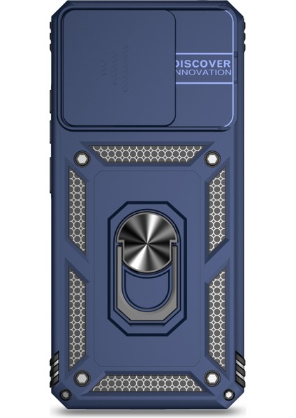 Xiaomi Redmi 12C 4g Kasa Slayt Kamera Kalkanı Döner Kickstand Pc+Tpu Telefon Kapak Mavisi (Yurt Dışından) fiyatları