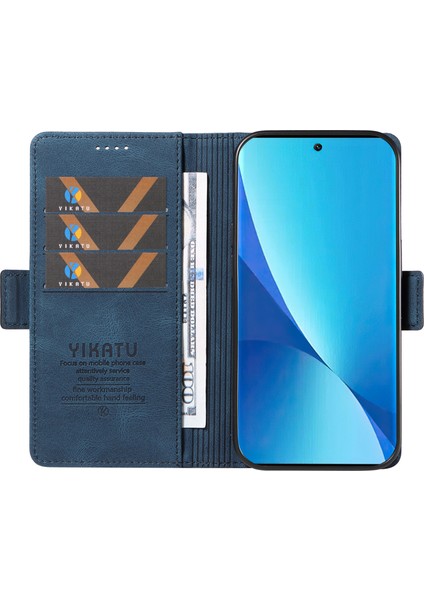 Xiaomi Için 12 Lite 5g Cilt Touch Telefon Kapağı Pu Deri Stand Kabuk Cüzdan Kılıf Mavisi (Yurt Dışından) fiyatları