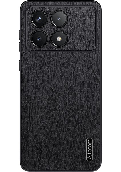 Xiaomi Redmi K70 5G/K70 Pro 5g Için Arka Kapak, Ahşap Tahıl Cep Telefonu Kasa-Siyah (Yurt Dışından)
