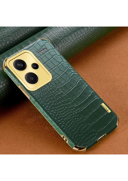 Xiaomi Redmi Için Note 13 Pro+ Case Crocodil Doku Elektrapılaşma Telefon Kapak Yeşil (Yurt Dışından)