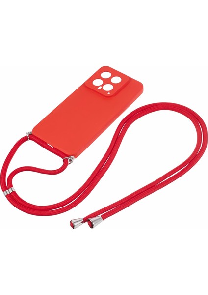 Xiaomi Için 14 Tpu Telefon Kılıfı Fiber Iç Astar Koruyucu Kapak Lanyard-Red ile (Yurt Dışından) fiyatları