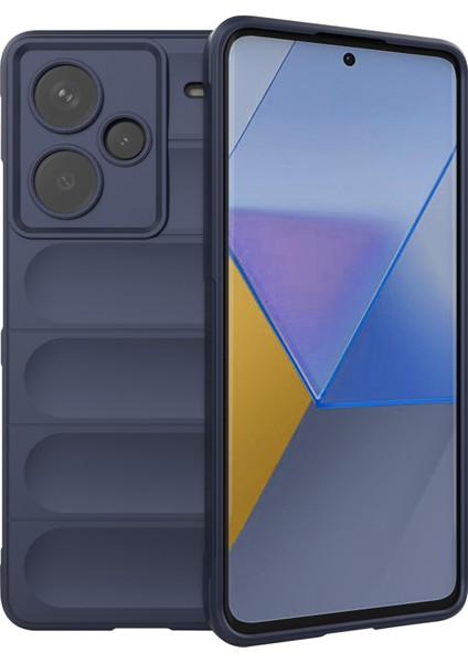 Xiaomi Redmi Için Note 13 Pro+ 5g Case Anti-Çizgi Tpu Engebeli Telefon Kapağı-Dark Blue (Yurt Dışından)