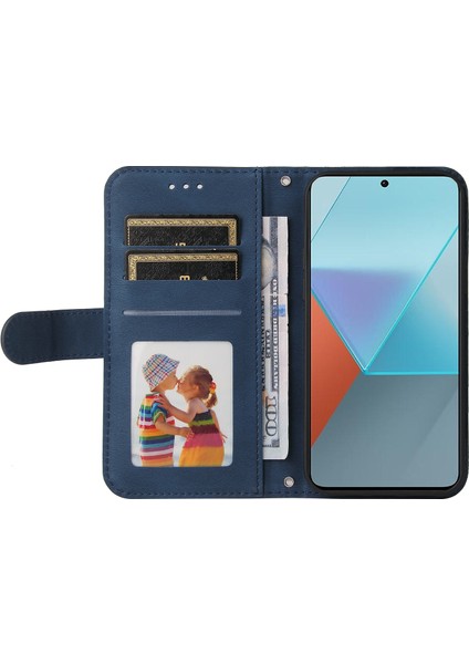 Xiaomi Redmi Için Note 13 Pro 5g Deri Kılıf Strap Telefon Cüzdan Standı Kapak Mavisi (Yurt Dışından) fiyatları