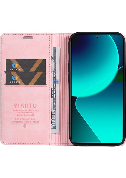 Xiaomi 13T/13T Pro/redmi K60 Ultra Kılıf Pu Deri Litchi Doku Doku Cüzdan Kapak Pembe (Yurt Dışından) fiyatları