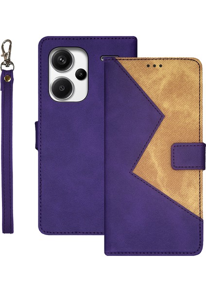 Xiaomi Redmi Için Note 13 Pro+ 5g Kasa Renk Ekleme Deri Kapak El Strap-Purple (Yurt Dışından)