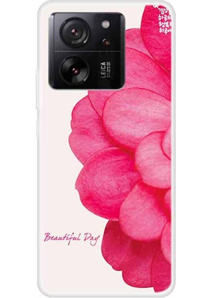 Xiaomi Redmi Için K60 ULTRA/13T/13T Pro Tpu Kasası Baskı Telefon Geri Kapak Pembe Çiçeği (Yurt Dışından)