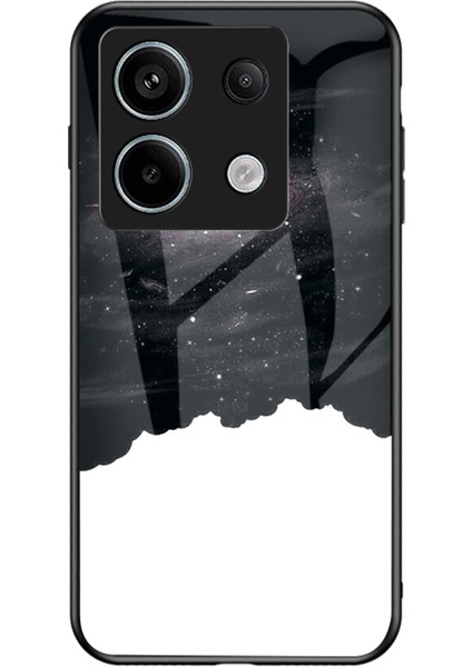 Xiaomi Redmi Için Telefon Kapağı Note 13 Pro 5g Kasa Temperli Cam+Pc+Tpu Yıldızlı Gökyüzü Desen Kabuk-Kosmik Yıldız Gökyüzü (Yurt Dışından)