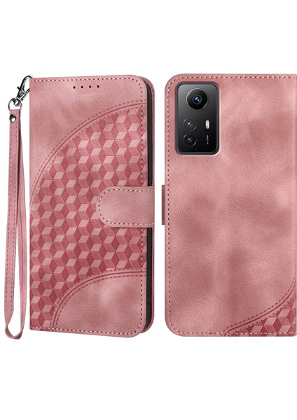 Xiaomi Için Redmi Note 12S 4g Deri Kılıf Telefon Kapağı Stand Cüzdan-Pembe (Yurt Dışından)