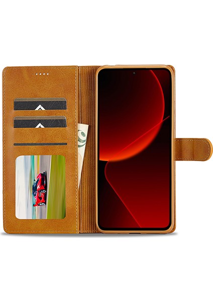Xiaomi 13T/13T Pro/redmi K60 Ultra Kılıf Buzağı Doku Deri Deri Cüzdan Telefon Kuşkum Anti-Shock Kapak Sarı (Yurt Dışından) fiyatları