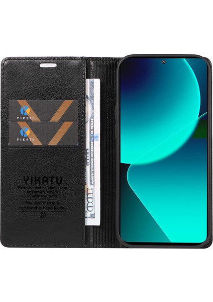 Xiaomi 13T/13T Pro/redmi K60 Ultra Case Pu Deri Litchi Doku Doku Cüzdan Kapak Black (Yurt Dışından) fiyatları