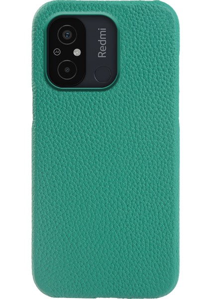 Xiaomi Redmi Için 12C 4g Orijinal Inek Deri Kaplamalı Pc Telefon Kılıfı Litchi Doku Manyetik Kapak-Orta (Yurt Dışından)
