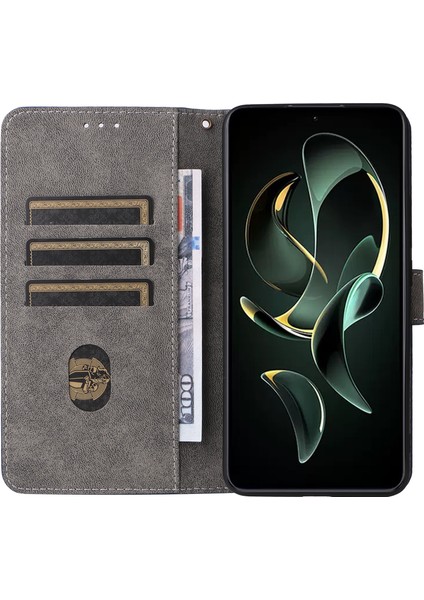 Xiaomi 13T/13T Pro/redmi K60 Ultra Pu Deri Stand Kapağı Rfıd Engelleme Cüzdanı Kabuk Anti-Çizgi Anti Telefon Kılıfı Kayış Mavisi (Yurt Dışından) fiyatları