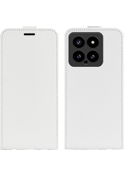 Xiaomi Için 14 Case Crazy Horse Doku Deri Kapak Kart Tutucu-Beyaz (Yurt Dışından)