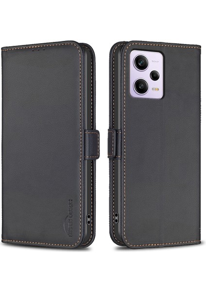 Xiaomi Redmi Için Note 12 Pro 5g/12 Pro Speed ​​5g/poco X5 Pro 5g Deri Kılıf Telefon Cüzdan Black (Yurt Dışından)