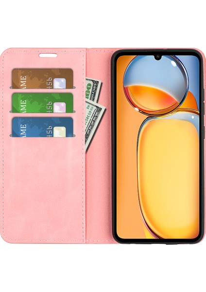 Xiaomi Redmi Için 13C 4g/poco C65 4g Kasa Deri Manyetik Cilt Touch Akıllı Telefon Kapak Pembe (Yurt Dışından) fiyatları