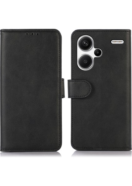 Xiaomi Redmi Için Note 13 Pro+ 5g Vaka Şok Geçirmez Cowhide Doku Cep Telefonu Kapak Black (Yurt Dışından)